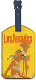 Los Angeles United Airlines - Leatherette Luggage Tags