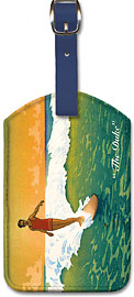 The Duke, Hawaiian Duke Kahanamoku Surfing - Hawaiian Leatherette Luggage Tags