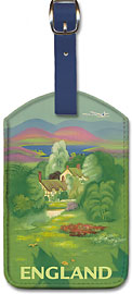 England - Leatherette Luggage Tags