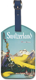 Switzerland - Lake Lucerne Swiss Alps - Leatherette Luggage Tags