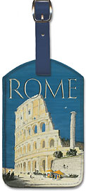 Rome, Italy - The Colosseum, Flavian Amphitheatre - BEA (British European Airways) - Leatherette Luggage Tags