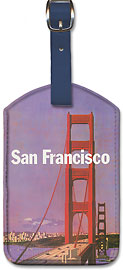 San Francisco - Golden Gate Bridge - Leatherette Luggage Tags