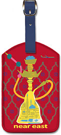 Near East - Hookah Waterpipe - Leatherette Luggage Tags