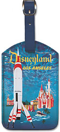 Fly to Los Angeles - Disneyland Tomorrowland Moonliner - Leatherette Luggage Tags