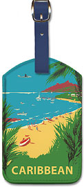 Caribbean - Leatherette Luggage Tags