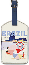 Brazil, Rio de Janeiro beaches & Sugarloaf Mountain - Leatherette Luggage Tags