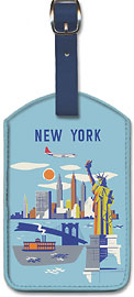 New York - USA - Manhattan - Fly Northwest Orient Airlines - Leatherette Luggage Tags