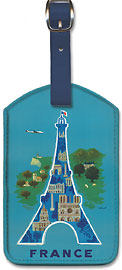 Eiffel Tower, Paris - Leatherette Luggage Tags
