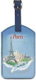 Paris - Eiffel Tower - Leatherette Luggage Tags