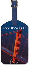 San Francisco - Golden Gate Bridge - Leatherette Luggage Tags