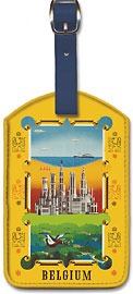 Visit Belgium - The Sea, the City and the Countryside - Leatherette Luggage Tags