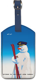 Sabena Brings You to The Winter Sports - Sabena Belgian World Airlines - Leatherette Luggage Tags