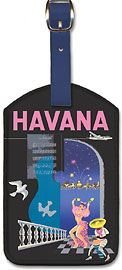 Havana Cuba by MendozA Leatherette Travel Luggage Tag Baggage Label 