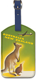 Australia New Zealand - Leatherette Luggage Tags