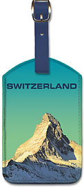 Switzerland Matterhorn - Leatherette Luggage Tags