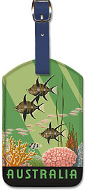 Queensland Australia Great Barrier Reef - Leatherette Luggage Tags