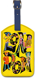 London England - John, Paul, George, and Ringo with Maharaja - Leatherette Luggage Tags