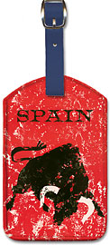 Spain - Spanish Bull Fighting - Leatherette Luggage Tags