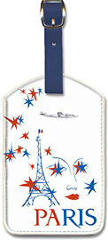 Paris - Eiffel Tower - Leatherette Luggage Tags