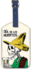 Dia de los Muertos (Day of the Dead) - Leatherette Luggage Tags