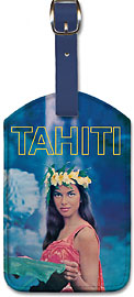 Tahiti - Leatherette Luggage Tags