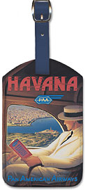 Havana, Cuba - Pan American Airways (PAA) - Leatherette Luggage Tags