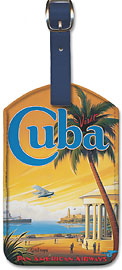 Visit Cuba - Pan American Airways (PAA) - Havana Bay - Morro Cabana - Leatherette Luggage Tags