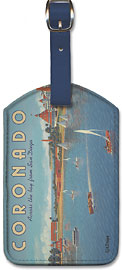 Coronado Island, California - Across the Bay from San Diego - Hotel Del Coronado - Sailing - Leatherette Luggage Tags