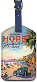 Santa Barbara's Hope Ranch Beach - Leatherette Luggage Tags