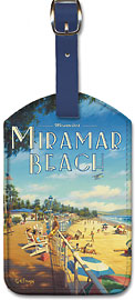 Montecito's Miramar Beach - California - Leatherette Luggage Tags