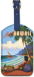 Aloha Hawaii - Hawaiian Leatherette Luggage Tags
