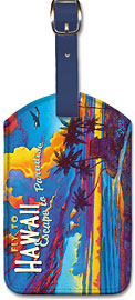 Fly to Hawaii - Hawaiian Leatherette Luggage Tags