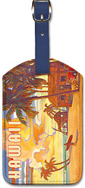 Lulu's Fish Shack - Hawaiian Leatherette Luggage Tags