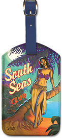 South Seas Club - Hawaiian Leatherette Luggage Tags