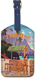 Tiki Bar Bali Hai - Hawaiian Leatherette Luggage Tags