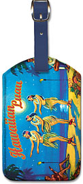 Hawaiian Luau - Hawaiian Leatherette Luggage Tags