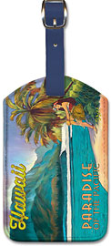 Exotic Hawaii - Hawaiian Leatherette Luggage Tags