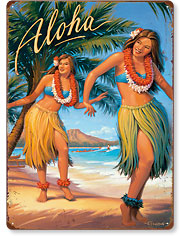 Aloha - Hawaiian Vintage Metal Signs