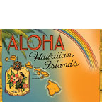 Aloha Hawaiian Islands - Hawaii Magnet