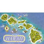 The Islands of Hawaii - Hawaii Magnet