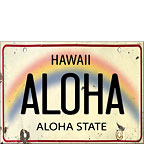 Aloha License Plate - Hawaii Magnet