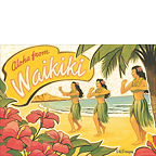 Aloha From Waikiki - Hawaii Magnet