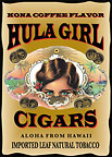 Hula Girl Cigars - Hawaii Magnet