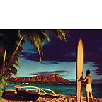 Outrigger & Diamond Head - Hawaii Magnet