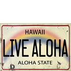 Live Aloha License Plate - Hawaii Magnet