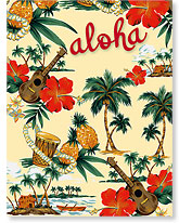 Island Scene - Hawaiian 'Alohi Magnet - Glitter Embellished