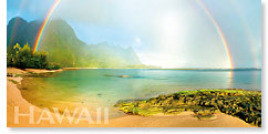 Rainbow Kauai - Hawaii Panoramic Magnet