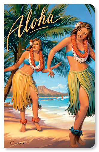 Aloha Hawaii Postcards-Kerne Erickson