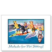 Honolulu Hot Dogs - Pet Sitting Greeting Card