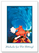 Surf Cat - Pet Sitting Greeting Card